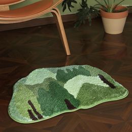 Carpets Irregular Tufted Mat Forest Chic Carpet House Cosy Bed Room Soft Super Absorbent Slip-resistant Pad Nature Floor Sofa Rug