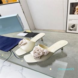 Designer Slides Women Man Slippers Luxury Sandals Sandals Real Leather Flip Flop Flats Slide 2023