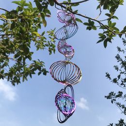 Garden Decorations 3D Rotating Wind Chimes Tree Of Life Wind Spinner Bell For Home Decor Aesthetic Garden Hanging Decoration Outdoor Windchimes Set 230614