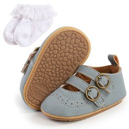 Första vandrare vintage babyskor prinsessan småbarn mjuk nonslip crib mode skor född 230615
