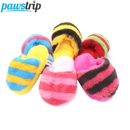 pawstrip 1pc Pet Dog Toy Plush Soft Slipper Puppy Toys For Dogs Sound Toy Chihuahua Pug Dog Chew Toy Squeaker 16*9cm