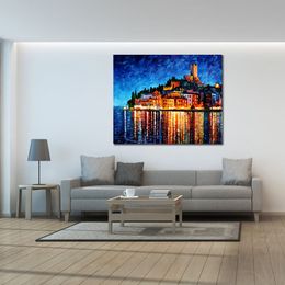 High Quality Canvas Art Italy Verona Handcrafted Oil Paintings Urban Streets Modern Wall Decor