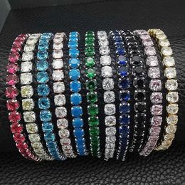 Nuoro Classic Diamond Bling Iced Out Multicolor Tennis Bracelet for Women Man Wedding Stackable Cz