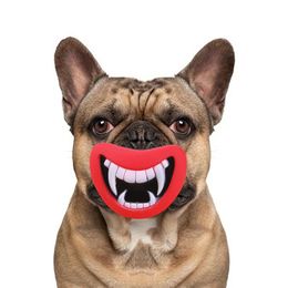 Funny Halloween hyena toy devil's lips sound dog play /molar chew puppy bark toy trainingpet supplies