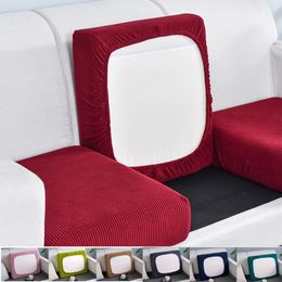 Chair Covers Elastic Solid Colour Sofa Seat Cushion Cover Corner Sofa Seat Cushion Slipcover Pet Kids Furniture Protector Couch Cover 230614