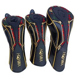 Wholesale Golf Driver Headcover Black HONMA Golf Wood Headcover High Quality 1.3 5 Golf Clubs Cover HONMA Supplies Free Shipping