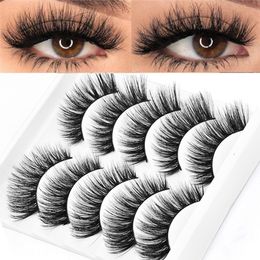 Makeup Tools 510 Pairs Multipack 5D Soft Mink Hair False Eyelashes Handmade Wispy Fluffy Long Lashes Nature Eye Faux 230614