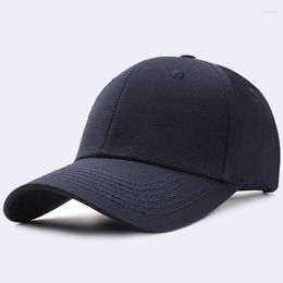 Ball Caps XXXL Big Extra Size Cotton Plain Baseball Cap Men Head Adjustable Hard Lined Spring Summer