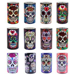 6cm*102cm skull pattern tobacco packing bottle vacuum plastic canister moisture-proof container sealed household storage box Fgosi