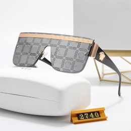 2023 European and American ins style seaside street photography sunscreen couple models luxury brand glass lens sunglasses