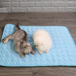 Kennels Soft Pet Dog Bed Cat Mats Blanket Carpet Cooling For Dogs Seat Mat Sleeping Cushion Small Pets Supplies