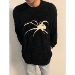 Men's Sweaters Winter Original Wool Sweater Loose High quality Printing Knitting Fashion Trend Cashmere Pullover Black white Coats 230615