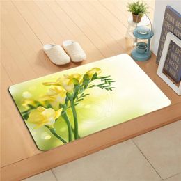 Carpets T#y6-1 Custom Natural Beautiful Flower Doormat Home Decor Door Mat Floor Bath Mats Foot Pad #7.11-UI61