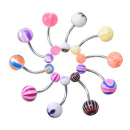 Labret Lip Piercing Jewelry 110Pcs Trendy Tongue Eyebrow Belly Nose Ring Wholesale Shellhard Mix Styles Stainless Steel Body Jewellery Femme Bijoux 230614