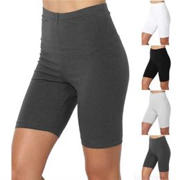 Women's Shorts Ladies Outdoor exercise Plain Active Summer Cycling Shorts Stretch Basic Short Hot Solid Black Soft wear Shorts for women female