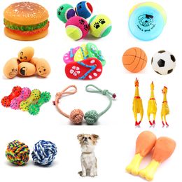 Dog Squeak Toys Yellow Screaming Chicken Chew Bone Slipper dog Ball Dog Toys Tooth Grinding Training Pet Toy Squeak Toy for Dogs