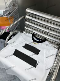 xinxinbuy Men designer Tee t shirt 23ss paris iron chain letter print France short sleeve cotton women black white M-2XL