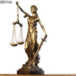 Decorative Objects Figurines Creative Nordic Resin Goddess of justice character sculpture Greek mythology Modern home Decoration ornaments figurines 230614