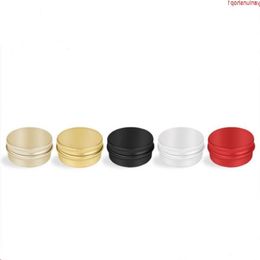 1/2 oz Aluminum Tin Jars Screw Cap Round Storing Can Container Cosmetic Metal Tins Empty 15ml LX6826high quantty Jqwro