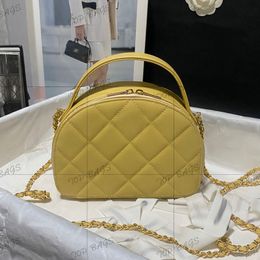 Designer Cross Body Bag Vintage Handle Bag Fashion Handbag Women Round Cake Bag Chain Designer Shoulder Bag Diamond Lattice Genuine Leather Party Bag