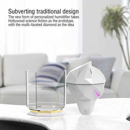 Humidifiers 600ML Wolf Air Humidifier USB Electric Aroma Essential Diffuser Portable Cool Mist Sprayer With LED Light for Home Office
