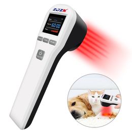 Leg Massagers ZJZK Health Care 4x808nm Cold Laser Physical Therapy and Rehabilitation Device Leg Massage Dogs Pets Pain Relief 230614