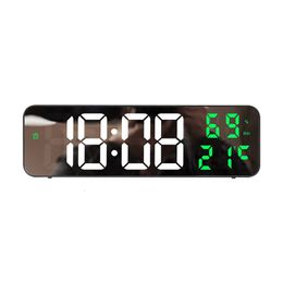 Desk Table Clocks Big LED Screen Digital Electronic Alarm Clock with USB Charger 230615