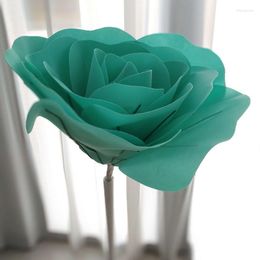 Decorative Flowers Giant PE Foam Rose Artificial Fake For Wedding Flower Wall Background Decoration Mall Window Layout Roses