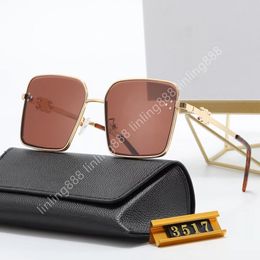 Luxury Designer Sunglass Men Women Pilot Sunglasses Adumbral Goggle UV400 Eyewear Classic Brand Eyeglasses Band Sun Glasses Metal Square Frame with Box