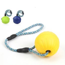 Pet Molar Bite Toys Dog Rubber Chew Balls Cleaning Teeth Puppy Biting Toy Outdoor Traning Fun Playing Rope Ball Toy For Dog Cat