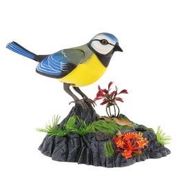 ElectricRC Animals Singing Chirping Bird in Stump Realistic Sounds Movements Sound Activated Battery Operated Birds 230614