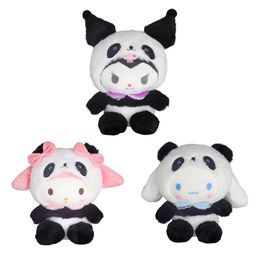 20cm Cartoon Stuffed Animals Panda Kuromi Plush Toys Anime Cute Soft Plush Appease Girls Doll Toy Gifts