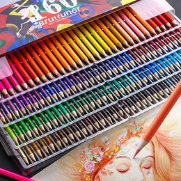 Pencils Brutfuner 1250160180260 Professional Oil Colored Pencil Set Wood Sketch Drawing Pencil For Kid Student Painting Art Supplies 230614