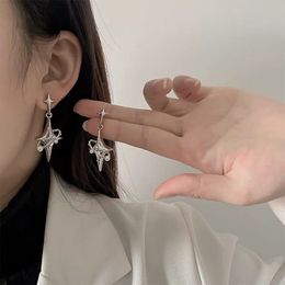 Dangle Chandelier Cool Y2K Star Drop Earrings Girl Harajuku Creative Planet Pearl Crystal Stars Earings Korean Fashion for Women Punk Jewelry 230614