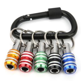 60Set 1/4 Inch Hex Shank Screwdriver Bits Holder Keychain Extension Quick Release Drill Screw Adapter Socket Bits Tool