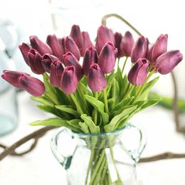 Dried Flowers artificial tulip flowers real sense bouquet fake flower wedding decoration home