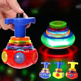 Spinning Top Flash Luminous Tops Toy Colorful Ejection Flashing Led Gyroscope Children Classic Toys 230615