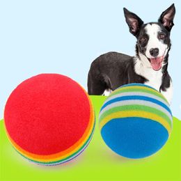 5/10 PCS Rainbow Balls Pet Toys Fashion Lovely Colourful Ball Interactive with Cats Puppy Natural Foam Toy Dogs Supplies Products