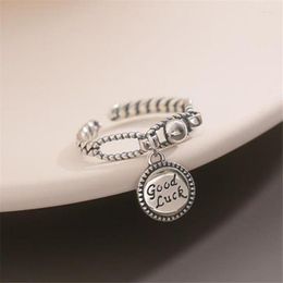 Wedding Rings Trendy Personality Punk LUCKY For Women Lady Resizable Size Party Jewelry Charm Gifts