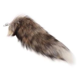 Large Fox Tail Fur Tassel Bag Tag Keychain Strap Chain New G10196354889241f