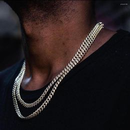 Choker Hip Hop Boy Men Jewelry 6.5mm Width Small Thin Cz Cuban Link Chain Necklace Iced Out Hiphop Rock