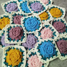 Table Mats Two Girls Square Handmade Flowers Cup Crochet Mug Kitchen Place Mat Set Cloth Lace Tea Coffee Doily Pad 10CM