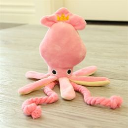 Octopus Stuffed Puppy Dog Chew Rope Toy Squeaker Pet Toys for Small Medium Dogs Cleaning Teeth Pomeranian Cat mascotas Supplies