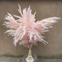 Decorative Flowers 10Pcs Pink Large Dried Pampas Grass Real Flower Wedding Decor Natural Plants Party Home Fall DIY Birthday Cake Decoration