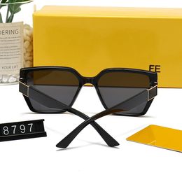 Designer Sunglasses women Men Classic FF Letter Printed Eyeglasses Goggle Beach Sun Glasses Ladies Outdoor Sunglasses 8797