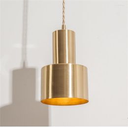 Pendant Lamps Europe Loft Style Copper Droplight Edison Vintage LED Modern Light Fixtures Creative Single Hanging Lamp Home Lighting
