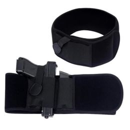 Outdoor Tactical Belly band Holster Universal Elastic Wide Belt Pistol Holsters Universal Waist Glock Magazine Pouch Belts7608099200Z