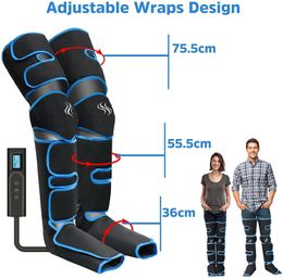 Leg Massagers Leg Massager with Air Compression Foot Calf Thigh Knee Massager for Circulation Pain Relief 6 Modes 3 Intensities Cramps Edoema 230614