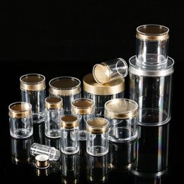 Clear Arclic Plastic Jar Cosmetic Makeup Candy Capsule Jar Kitchen storage Jars 20 Sizes for Wholesale Obhtb