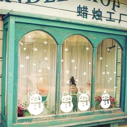 Wall Stickers High Quality Merry Christmas Snowman Sticker Removable Window Decoration Year Home Decor Xmas56